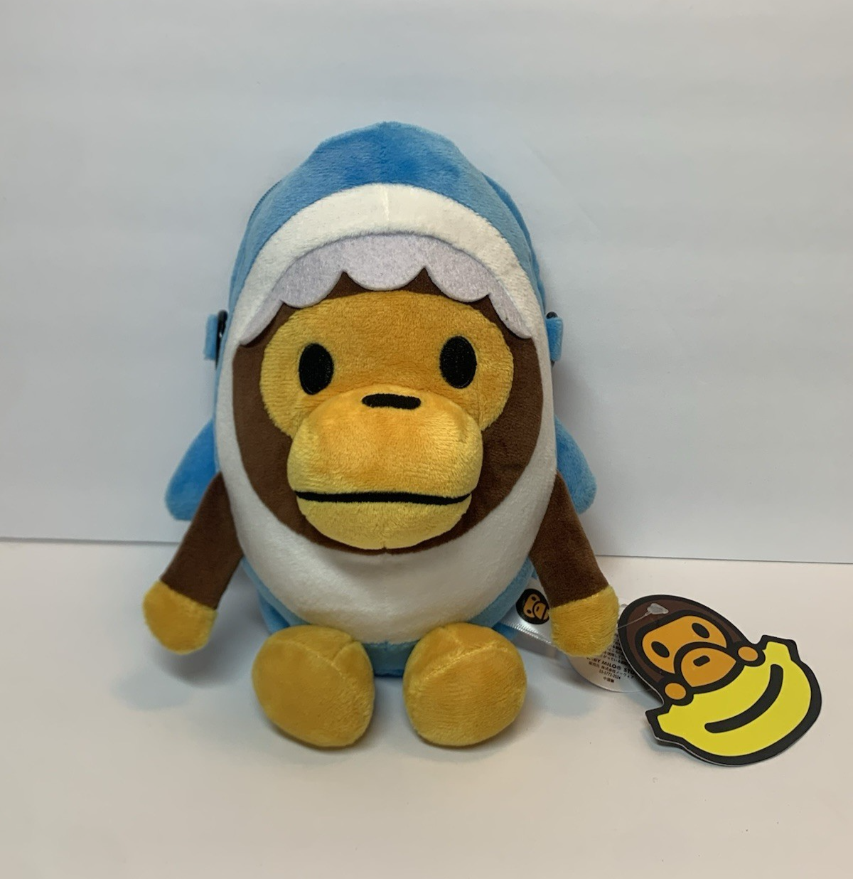 NWT A Bathing Ape Baby Milo Shark Monkey Blue Shoulder Bag Cute