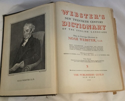 Websters New Twentieth Century Dictionary Unabridged 1946