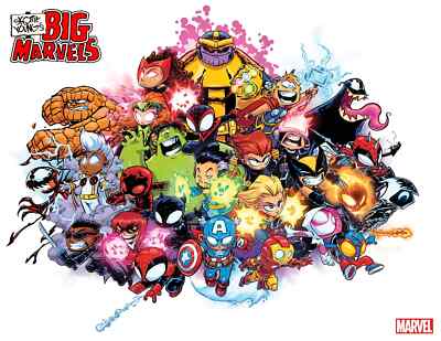BIG MARVELS POSTER by Skottie Young ~ 24'' X 36'' ROLLED ~ NEW/SEALED