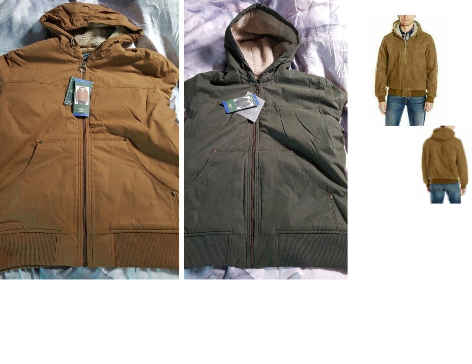 Mens G.H. Bass Canvas Work Jacket for Hard Service - Brown