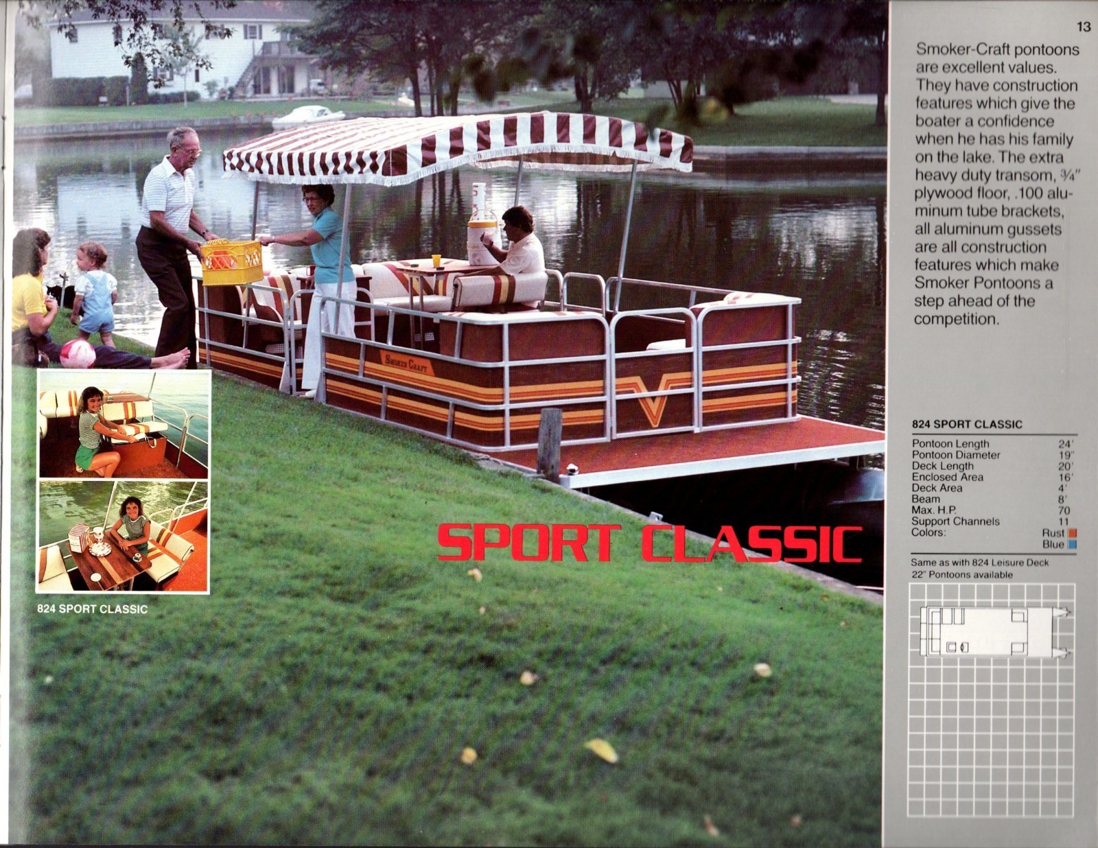 1984 Smoker Craft Boat Brochure Sport Classic Leisure Bass