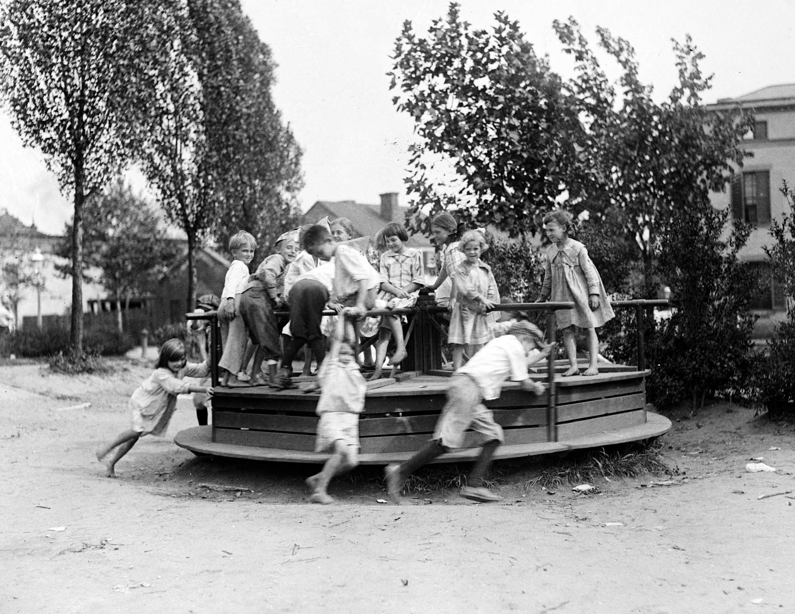 1920 Kids at the Playground Vintage Old Photo 8.5" x 11" Reprint