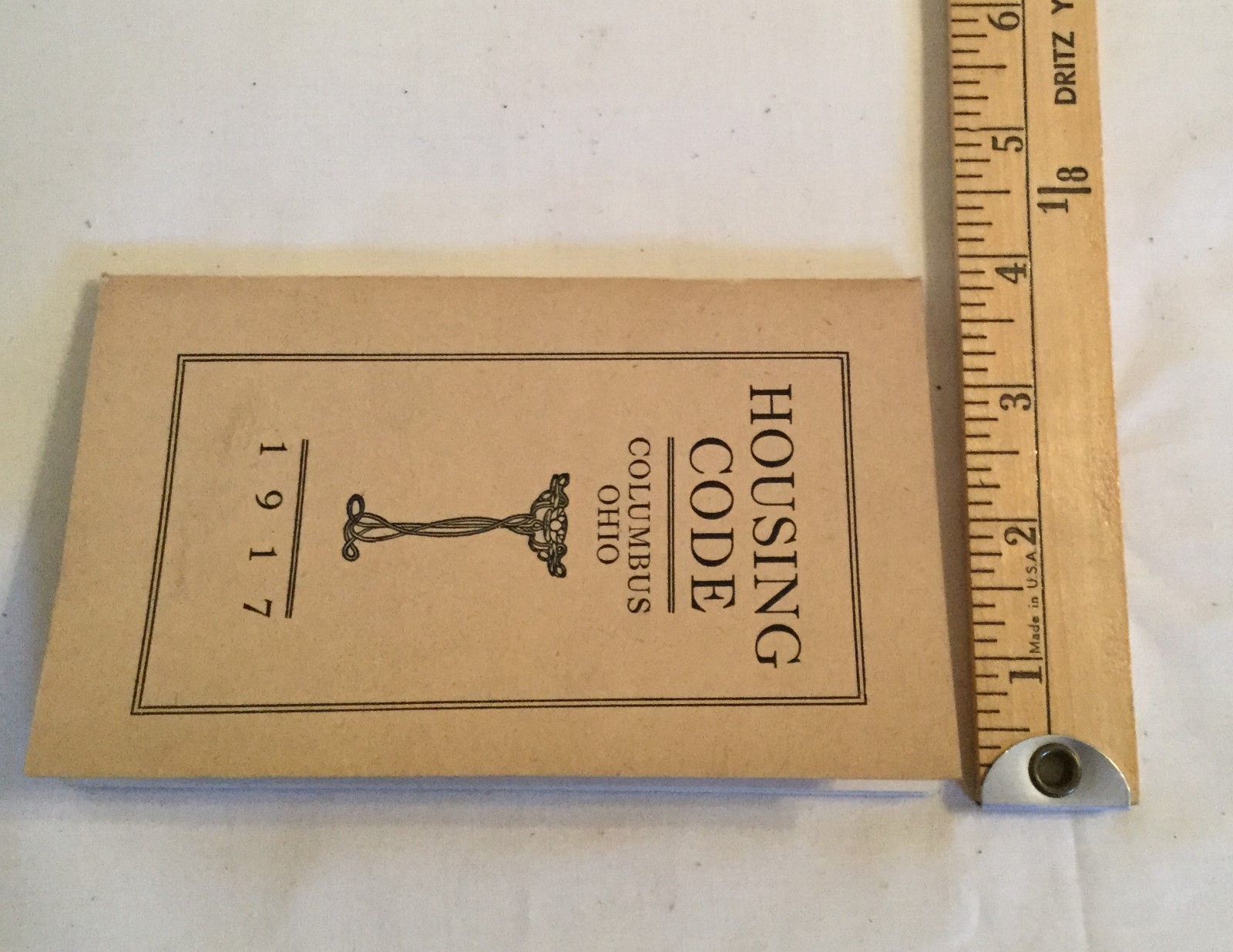 COLUMBUS OHIO 1917 HOUSING CODE BOOK