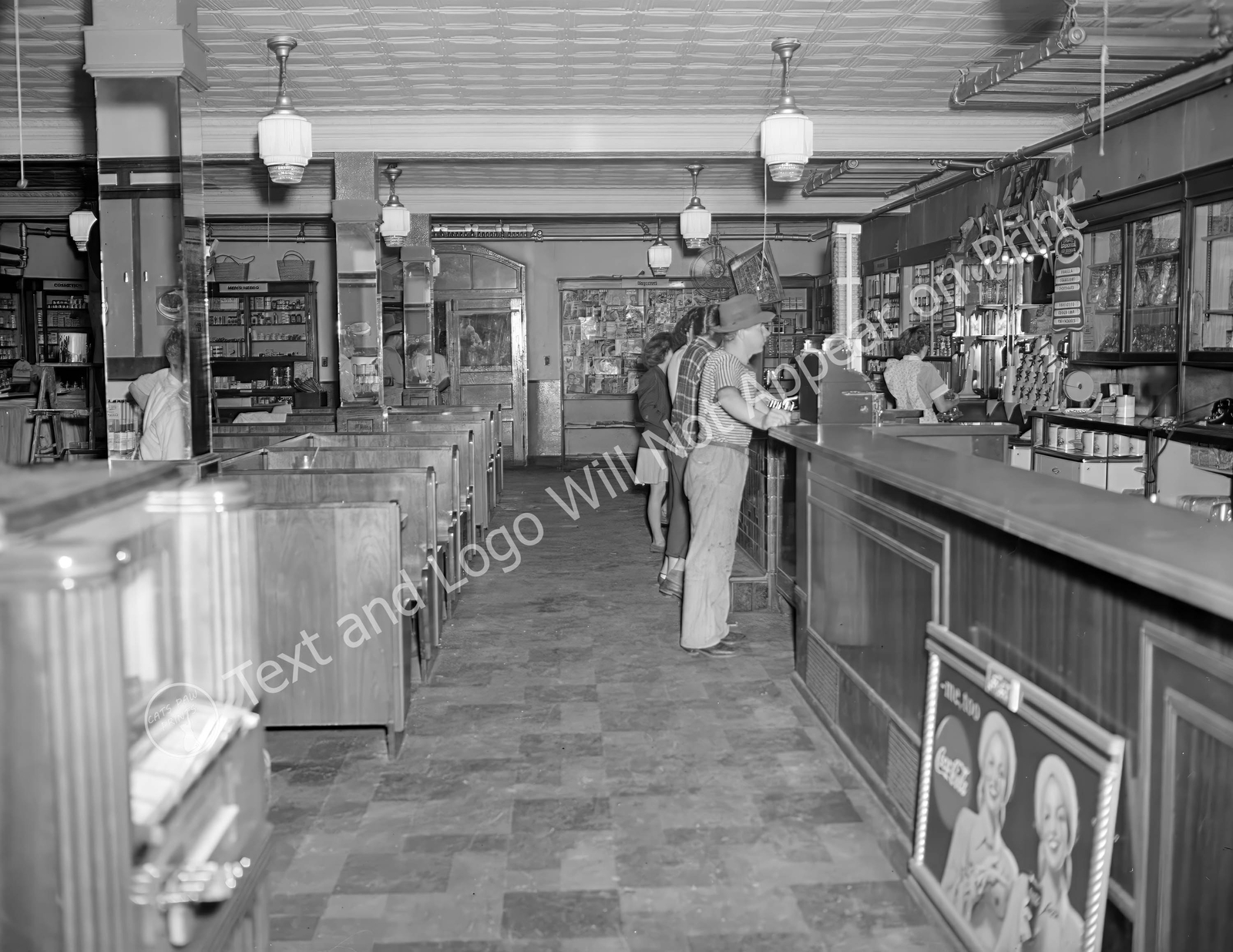 1946 Grill for Miners, Grant Town, West Virginia Vintage Old Photo Reprint