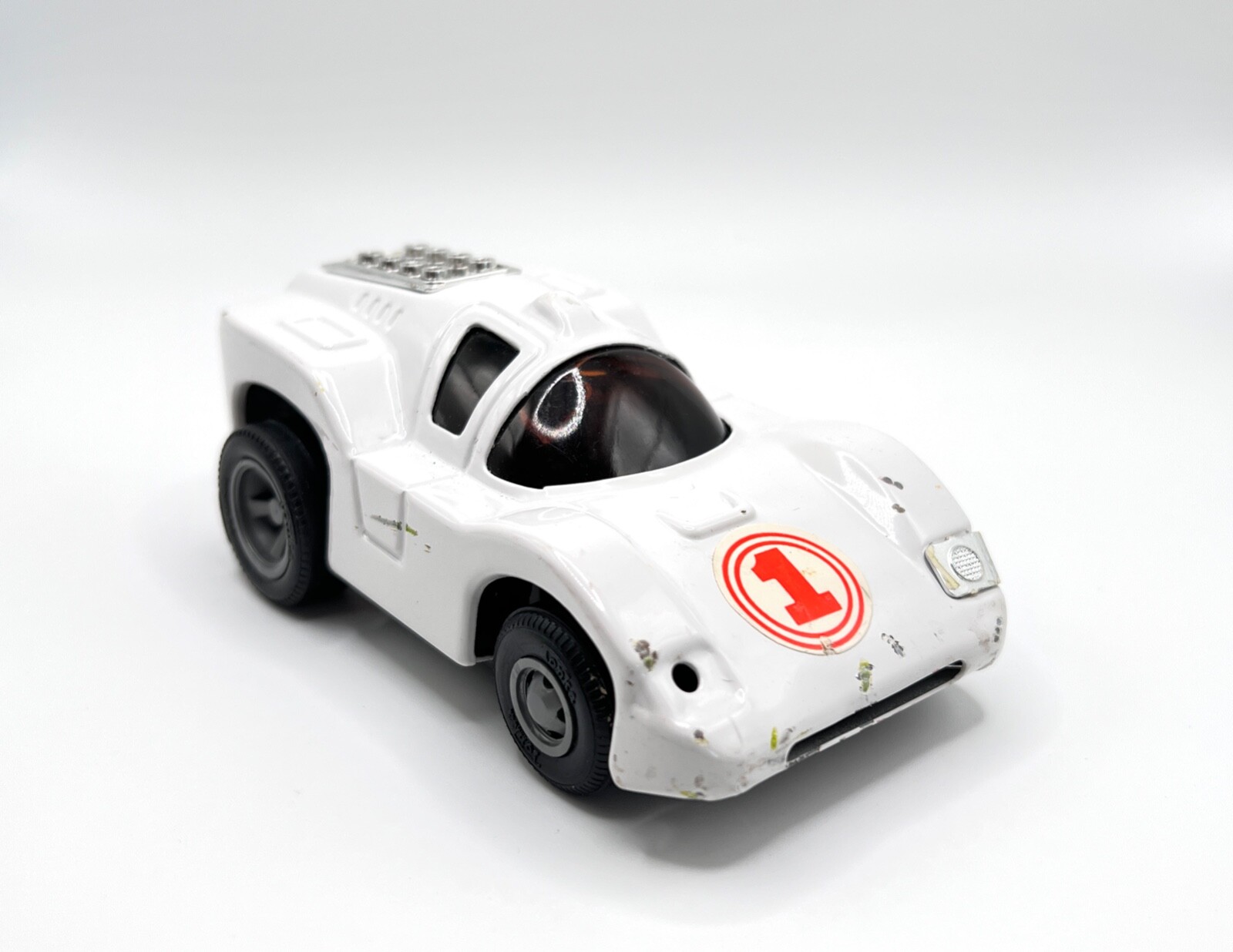 Vintage TONKA White Metal Racing Car WIND BURNER #5969 1970s Vintage TONKA White Metal Racing Car WIND BURNER #5969 1970s