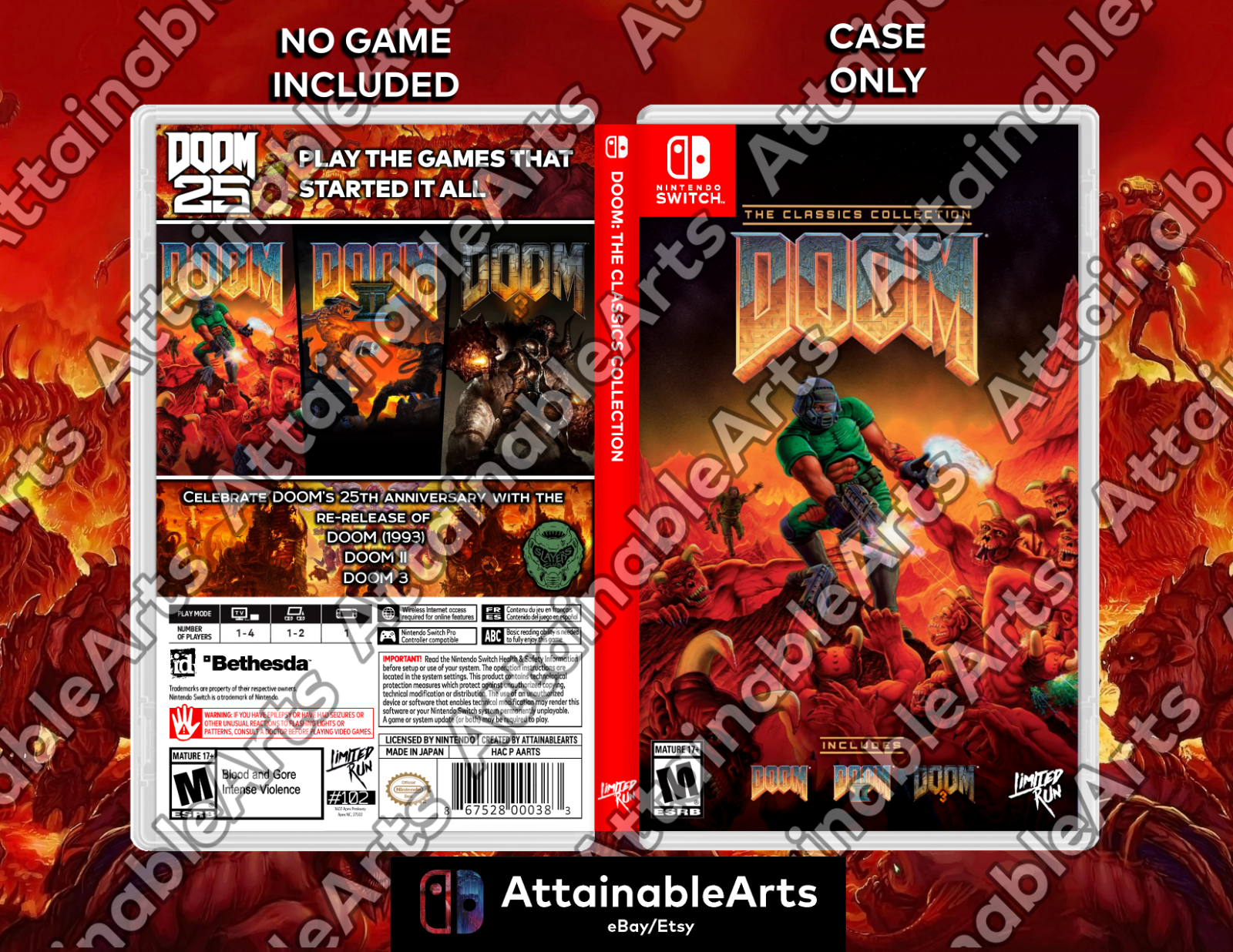 DOOM Classics Collection: Game Case/Custom Cover (Nintendo