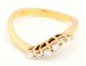 Diamond & 18ct Yellow Gold Accent Ring Fine Wedding Jewellery Band Size N 12-2.JPG