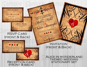 Alice In Wonderland Wedding Invitation Card 9