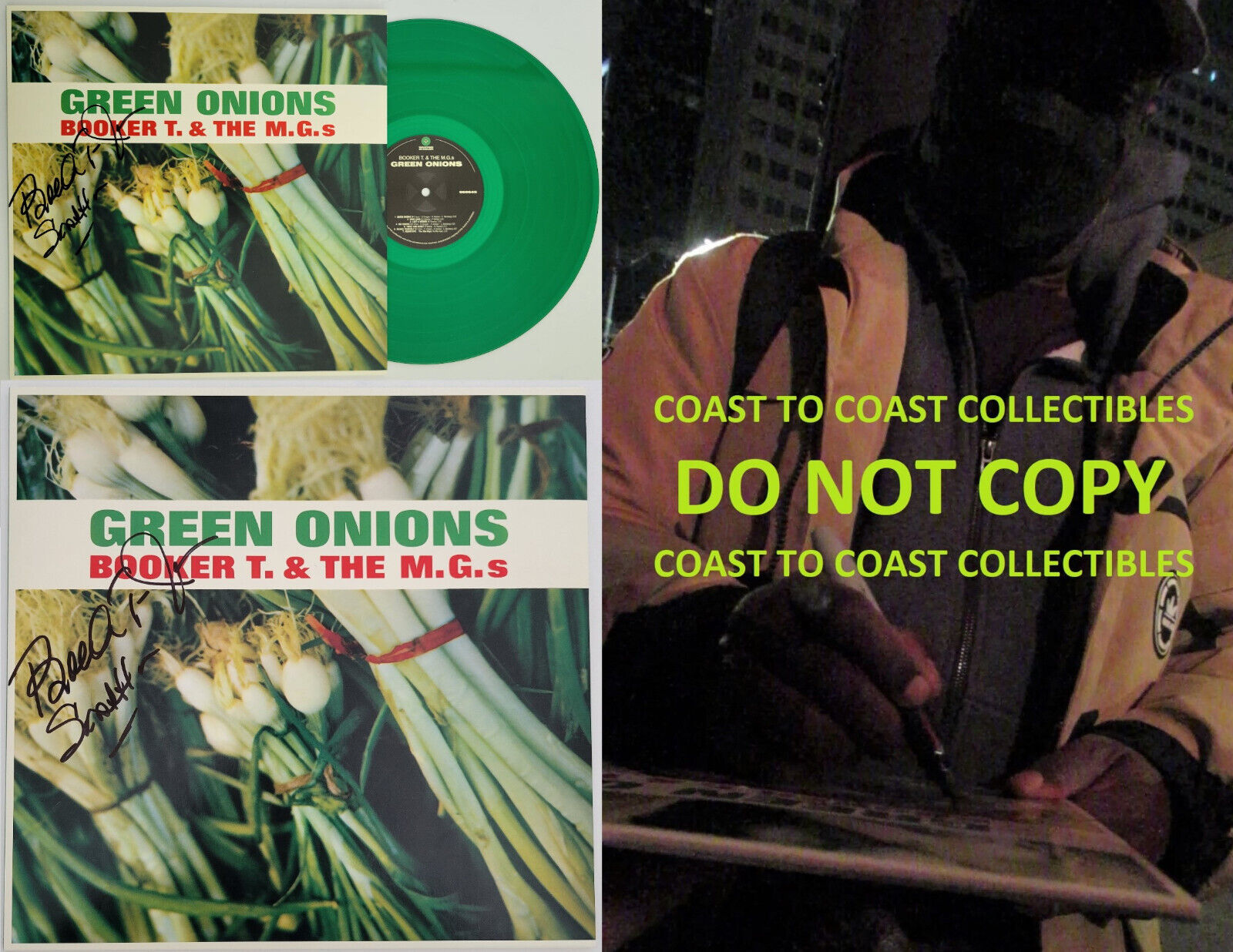 Booker T & The M.G's signed Green Onions album vinyl COA exact proof autographed STAR Booker T & The M.G's signed Green Onions album vinyl COA exact proof autographed STAR