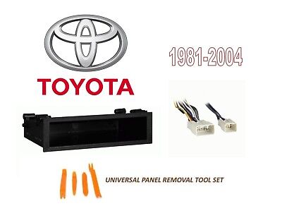Fits 1981-2004 Toyota Car Stereo Radio Install Pocket Trim Dash Kit w/ Harness