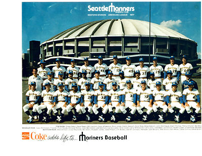 1977 SEATTLE MARINERS 1ST YEAR TEAM PHOTO SEGUI BUSBY