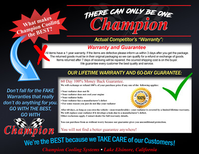 DR Champion 3 Row Radiator Chevy Config-1937 Chevrolet Master Car V8 Conversion