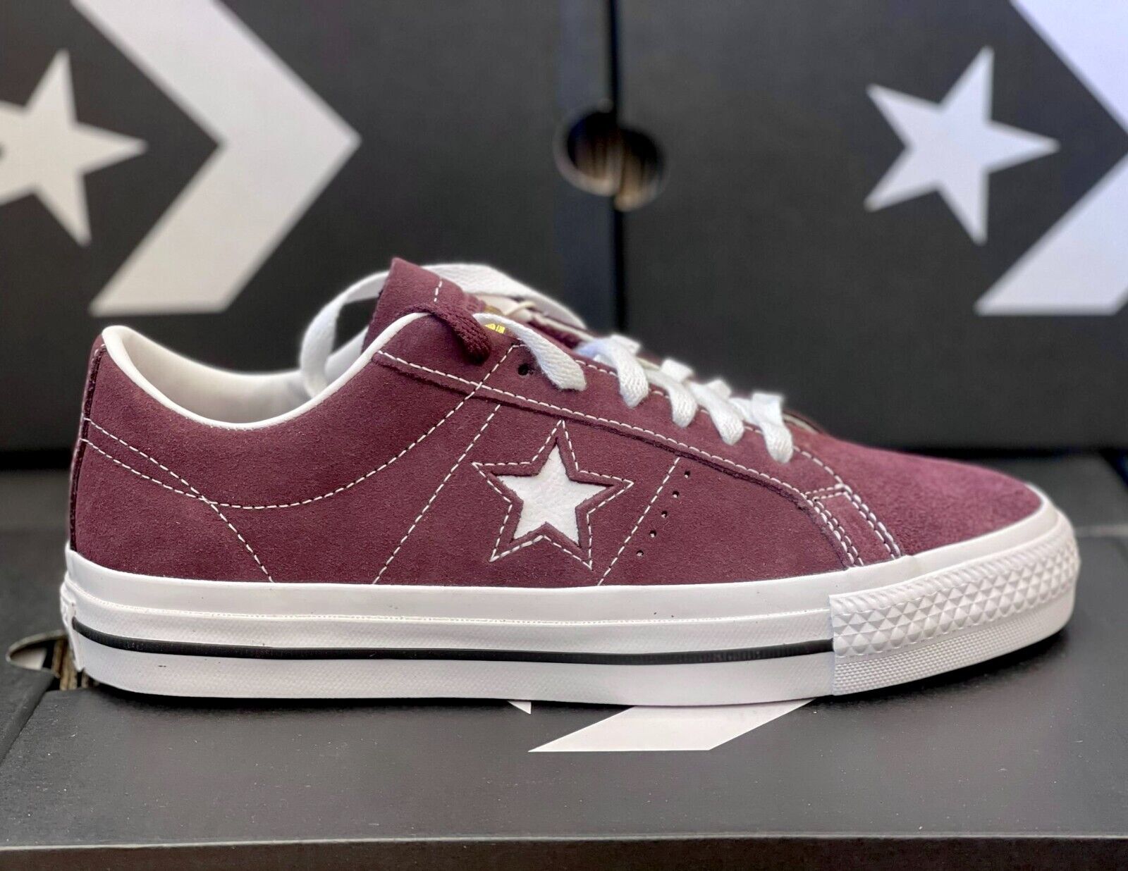 Converse MEN Cons One Star Pro Ox Low Top Bloodstone/White Converse MEN Cons One Star Pro Ox Low Top Bloodstone/White