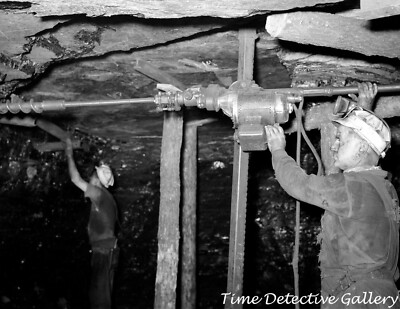 Drillers Undeground in Old Ben No. 8 Coal Mine, West Frankfort, Illionis - 1939