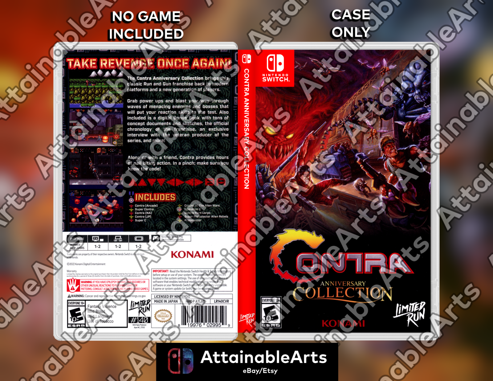 Contra Anniversary Collection - Custom/Game Case (Switch