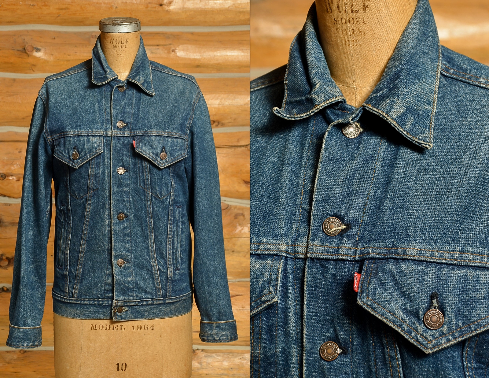 1980s Levis Trucker Jacket Dark Denim Four Pocket Levi's 506