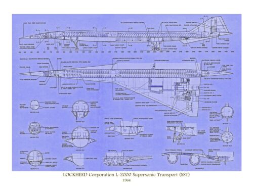 Lockheed L-2000 SST ((8.5"x11")) Print