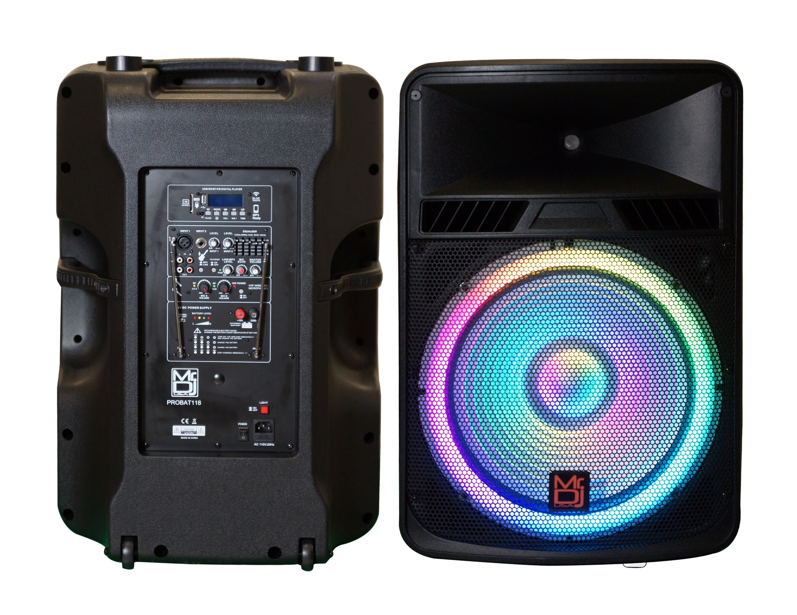 Technical Pro Rechargeable 8" Bluetooth LED Speaker With USB Card Inputs – Technical Pro