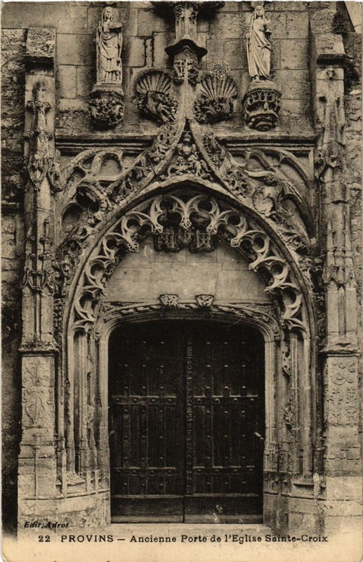 Cpa Provins - Ancienne Porte De L'ÃGlise Ste-Croix (249472)