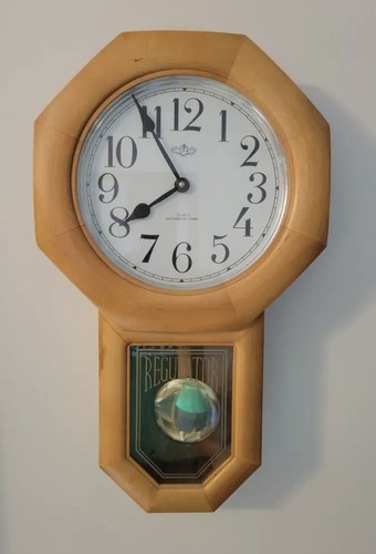 Vintage D & A Quartz Wood Wooden Westminster Chime Pendulum