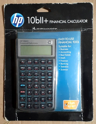 Hewlett Packard HP 10bll+ Financial Calculator Business 12 Digit LCD NEW Sealed