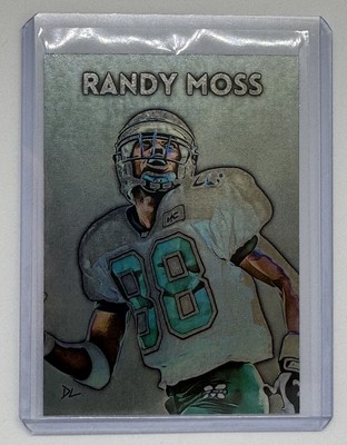 Randy Moss Platinum Artist Signed Marshall Thundering Herd Trading Card 1/1