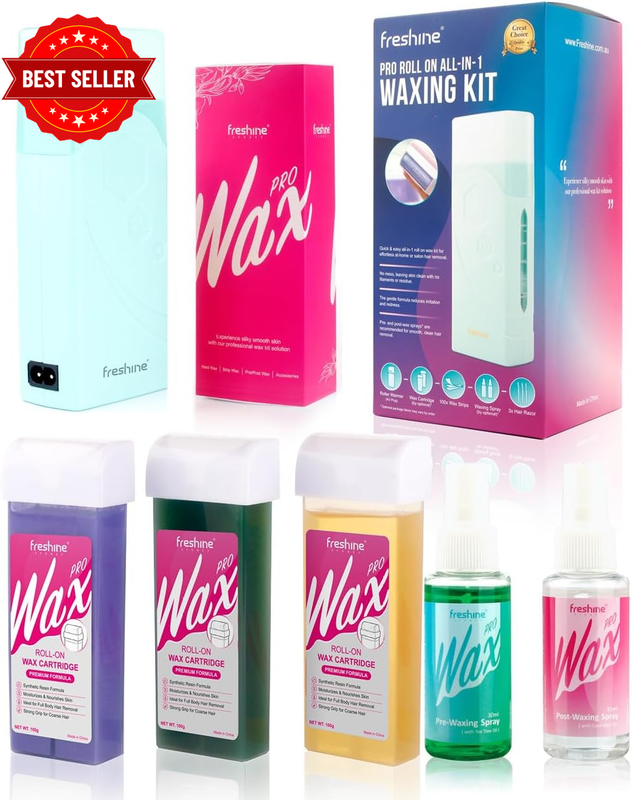 Roll on Wax Kit – Wax Roller Kit Portable Wax Stick Cartridges Heater with Waxin