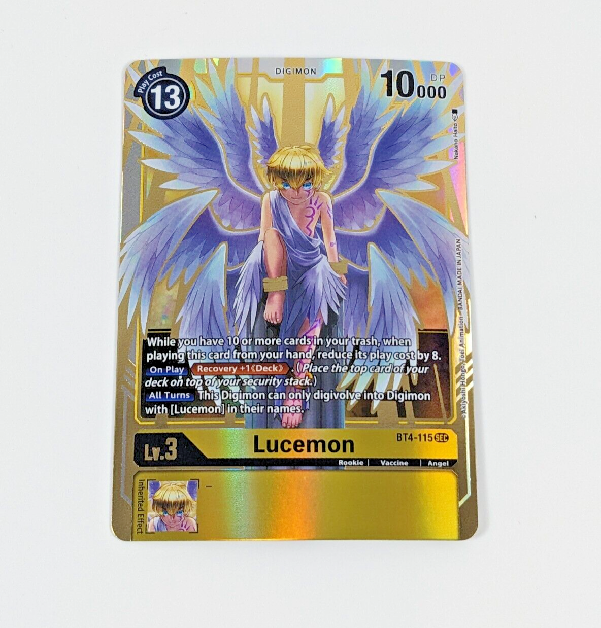 DIGIMON TCG LUCEMON BT4-115 Secret Rare Foil NM Nakano Haito