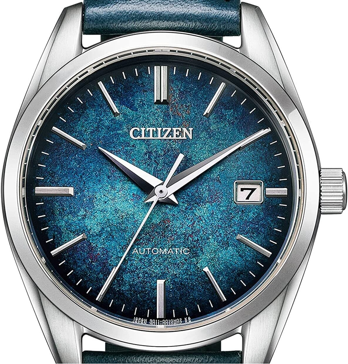 Pre-owned Citizen Collection Nb1060-12l Blue Lacquer Dial Mechanical Automatic Watch Gift
