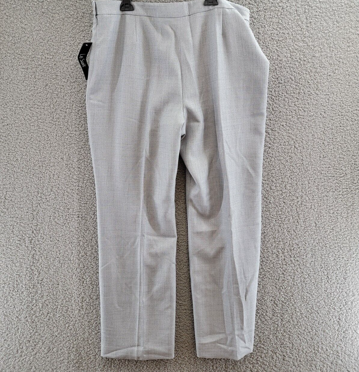 Le Suit Notch-Collar Pantsuit Women's 16 Granite Heather Button Zip Closure L/S - Picture 18 of 24