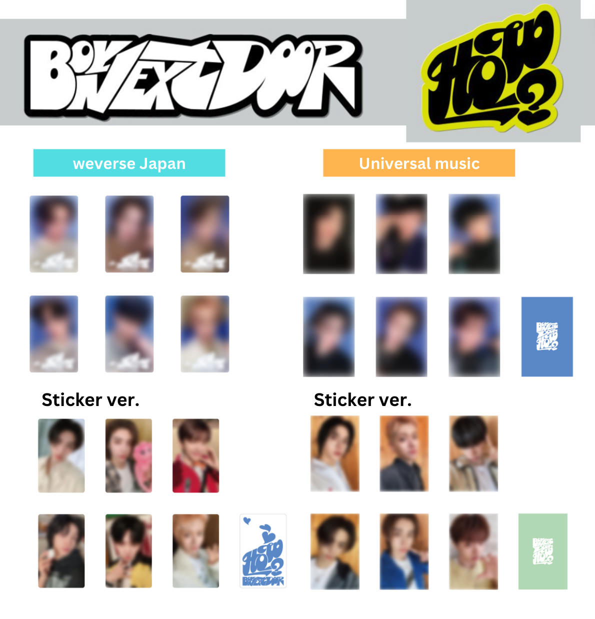 BOYNEXTDOOR [ HOW? ] weverse shop / Universal music JAPAN