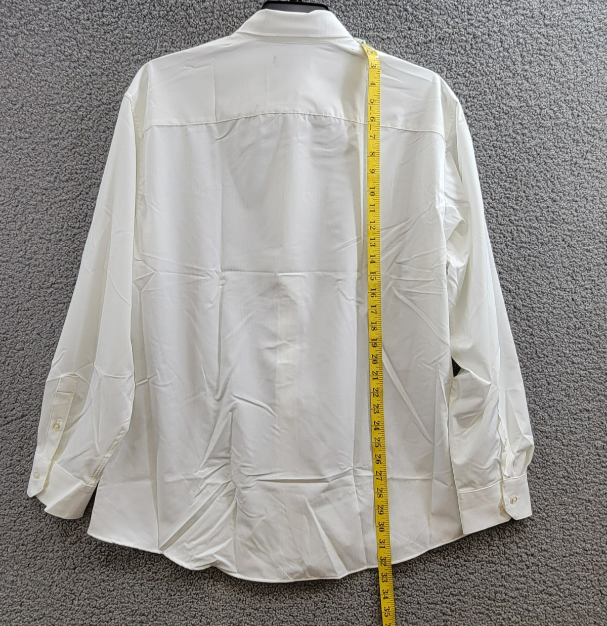 Alfani Regular Fit Travel Ready Solid Dress Shirt Men's 16-16.5 34-35 White L/S - Picture 17 of 19