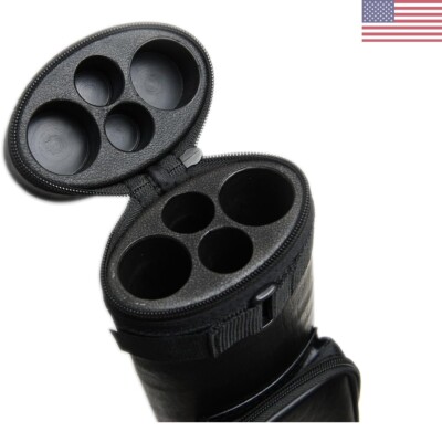 2x2 Hard Pool Cue Carrying Case - Holds 2 Butts and 2 Shafts - Adjustable Sho...
