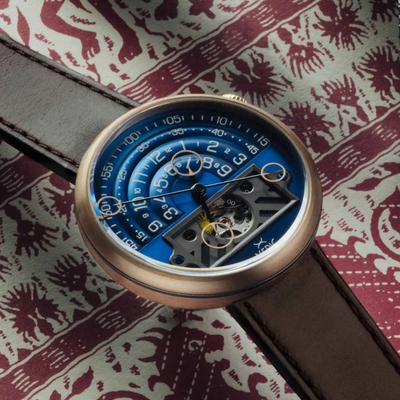 Pre-owned Xeric Halograph Ii Automatic Bronze Blue Limited Edition