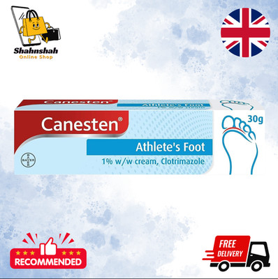 Canesten Anti-Fungal Cream Treatment - Jock Itch - Destroys Athlete’s Foot - 30g