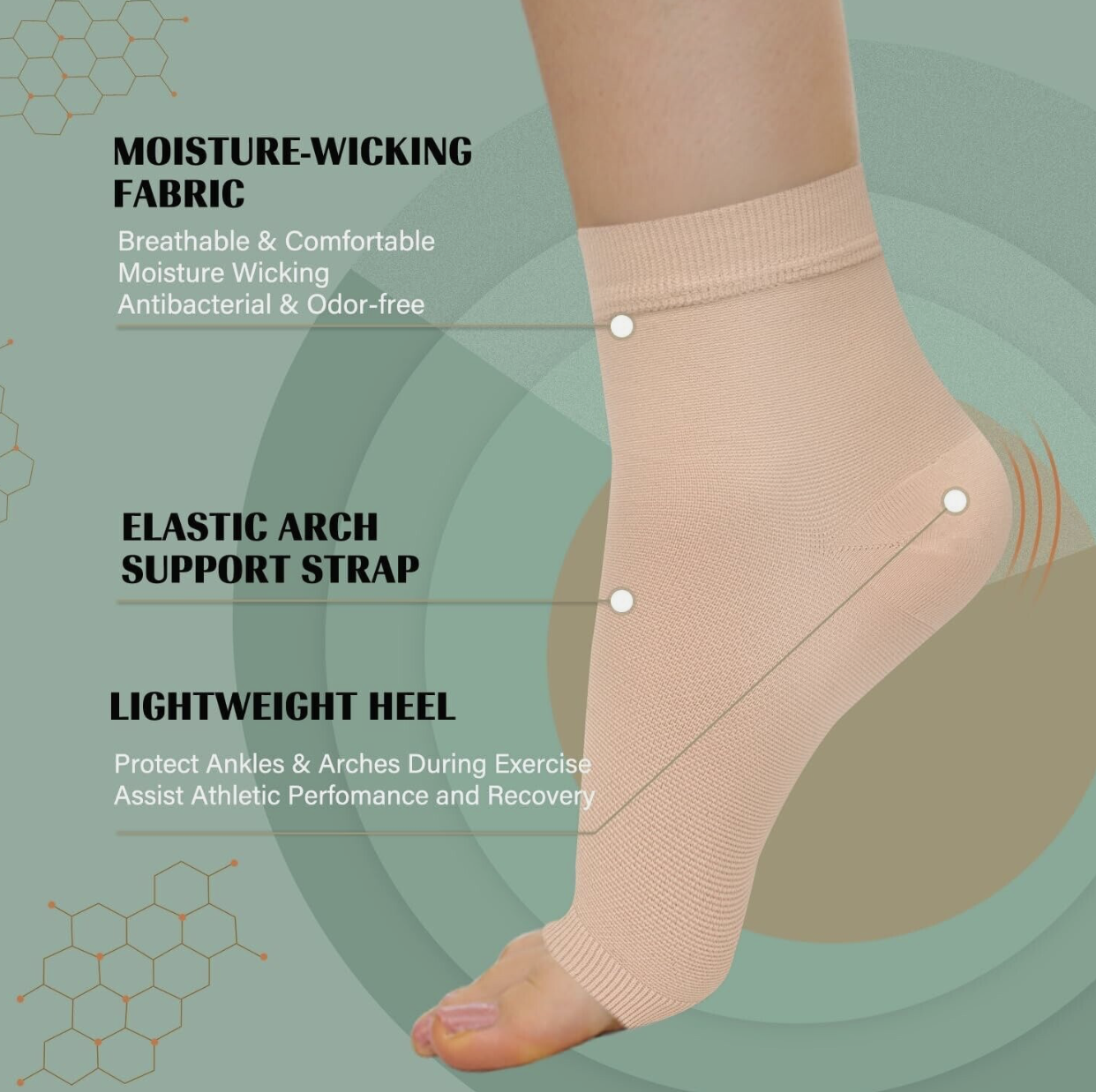 Compression Socks Stockings Mens and Womens Knee High Medical Relief S/M-4XL