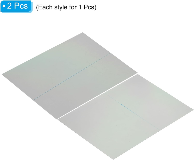 2 Pack 9.7" Polarized Film Sheets, Adhesive Linear Polarizer for Screen & Photog