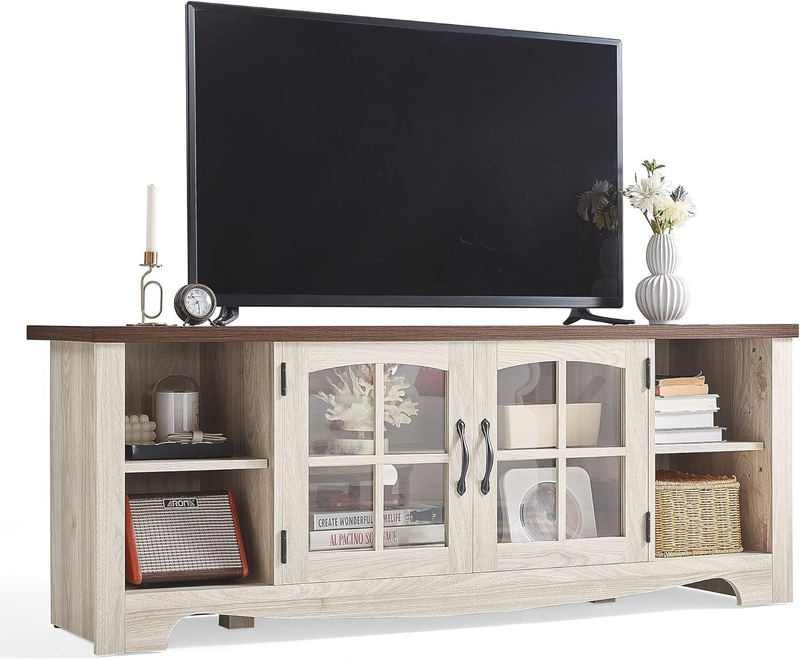 For 65 Inch Tv, Wood Entertainment Center With Glass Door St