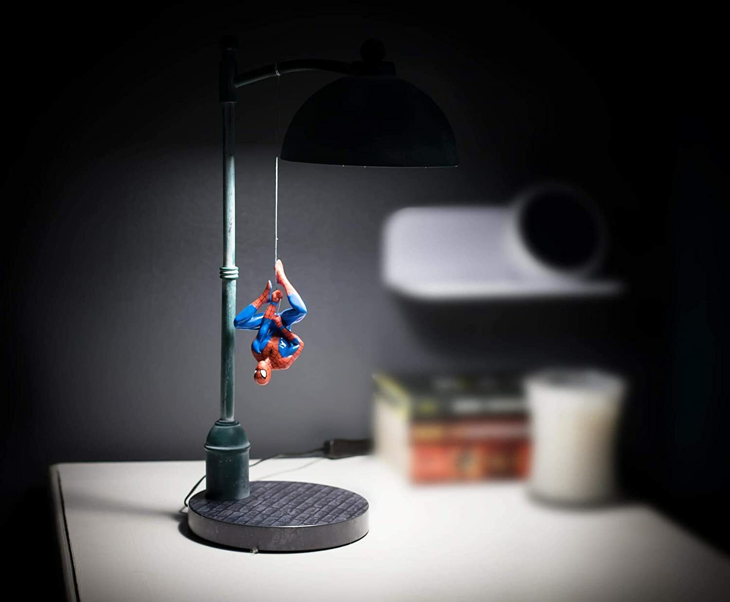 Vintage Desk Lamp Superhero Lamp Spider Man Hanging Figurine