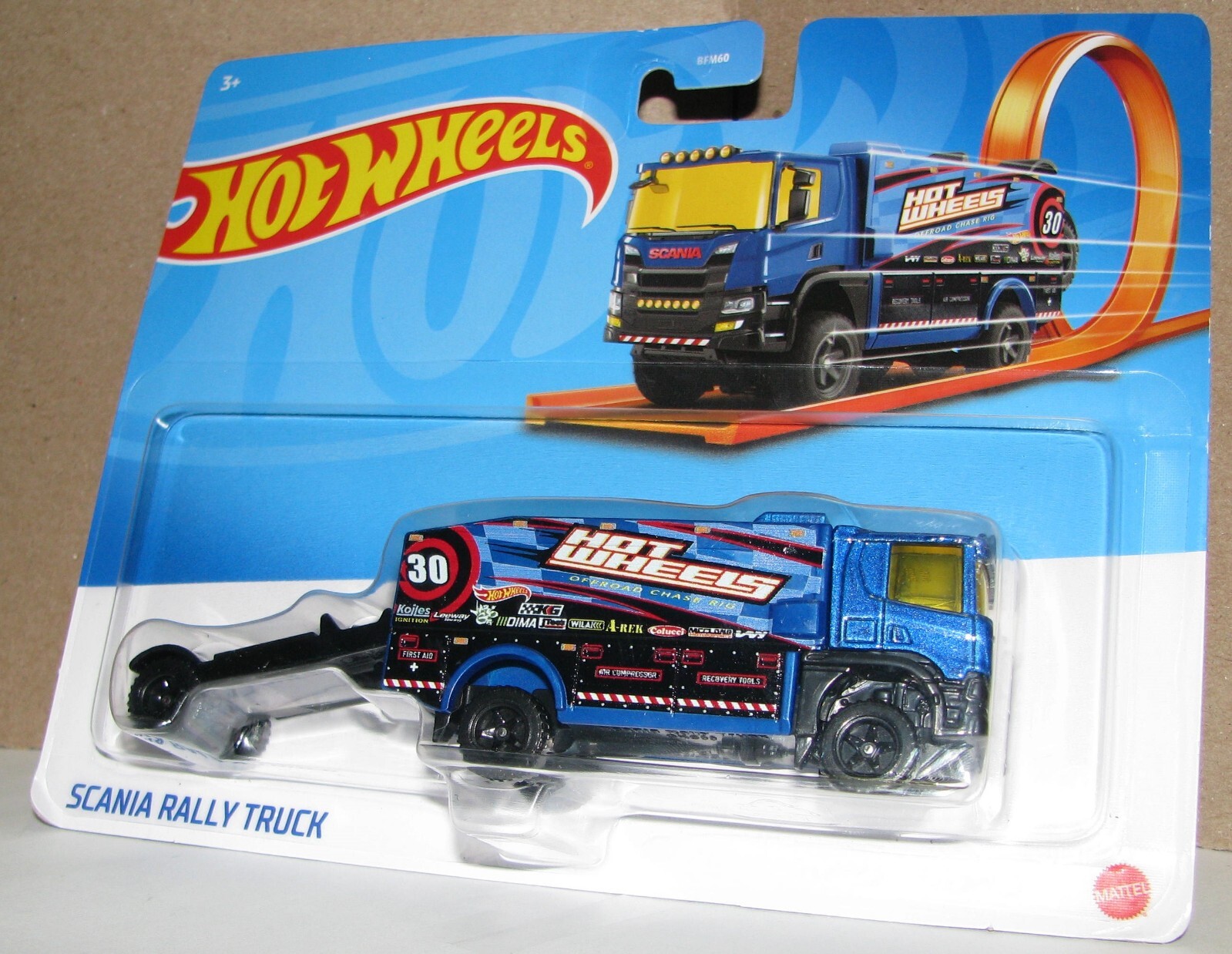 Hot Wheels 2021 Track Truck SCANIA RALLY TRUCK Die-cast Off