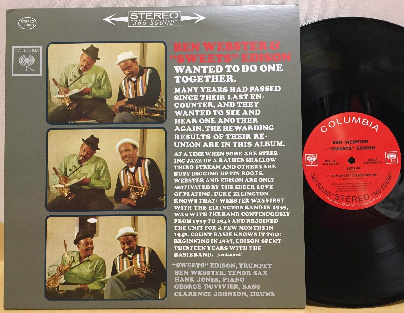 その他 ORG Ben Webster And Associates 45rpm 2LP Ben Webster And Associates (2025 Remaster)