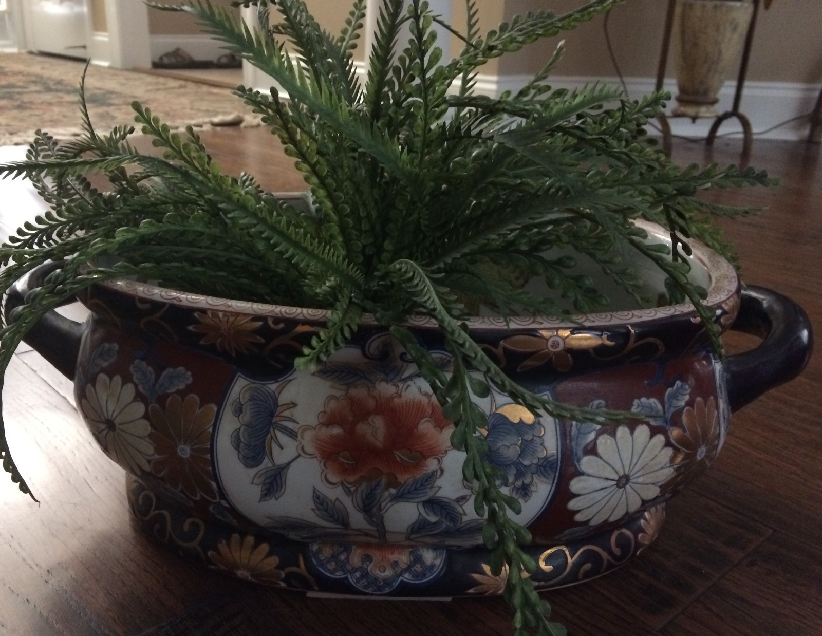 Asian Two Handled Hand Painted Tureen