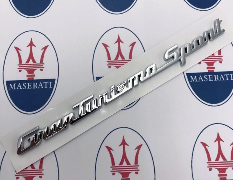 Maserati Chrome Granturismo Sport Emblem New 7.75" X .75"