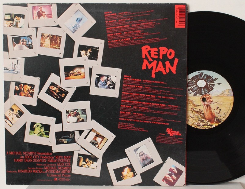 &ldquo;Repo Man&rdquo; OST LP ~ San Andreas Orig &rsquo;84 PROMO ~ Black Flag, Suicidal Tendencies