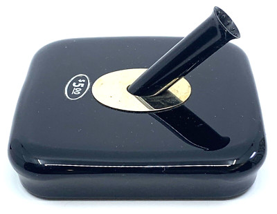 Vintage Sheaffer's 501S Ball Point Pen Desk Set Black Glass Onyx Holder New