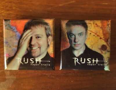2 - RARE 2002 RUSH Vapor Trails Concert TOUR PINS