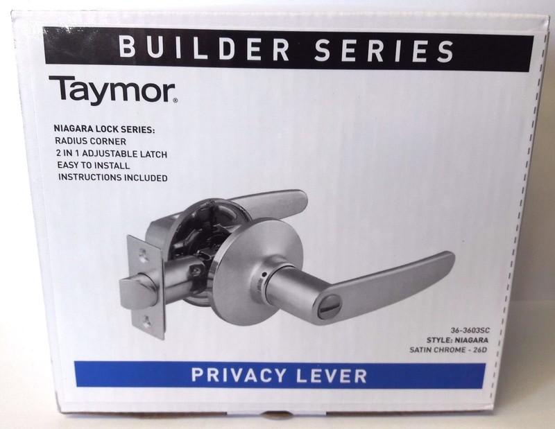 Taymor 363603SC Privacy Lever Door Handle Satin Chrome Builder Series