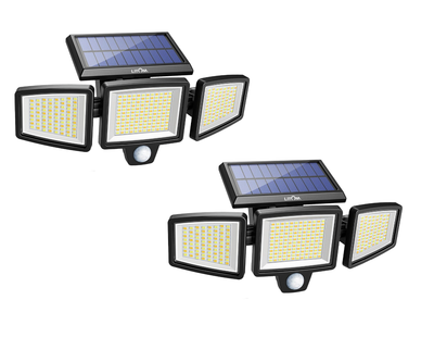 LITOM LTCD305AB 304 LED Solar Wall Lights Motion Sensor 2 Pack eBay