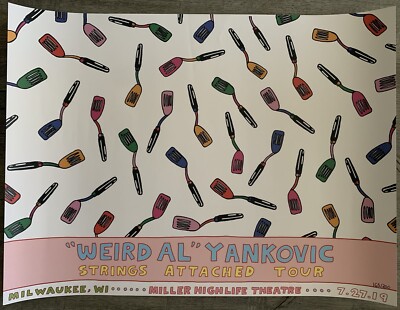 Weird Al Yankovic 2019 Concert Tour Poster Milwaukee Wisconsin Spatula City