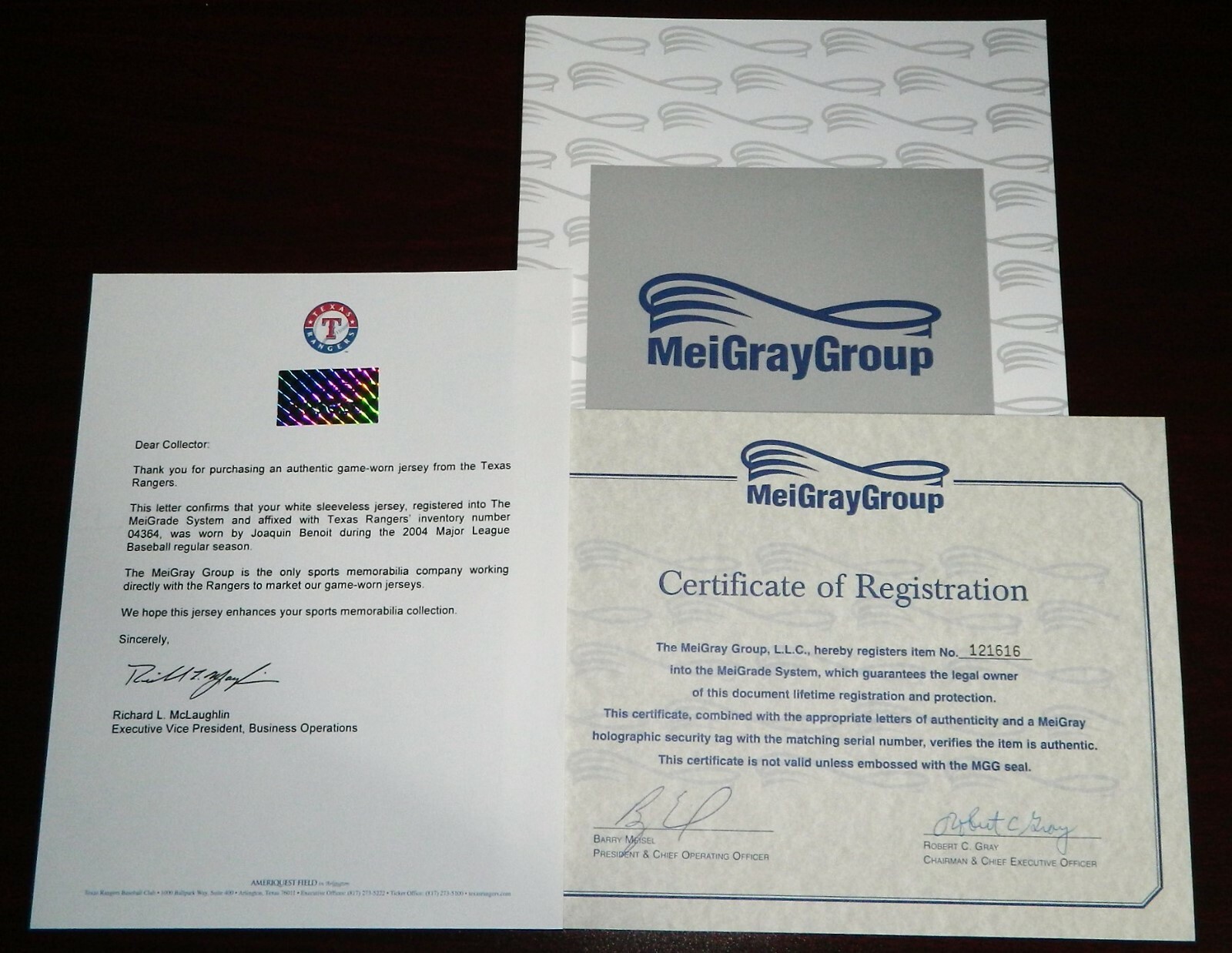 2004 Joaquin Benoit (Set 1) Game Worn Texas Rangers Home Vest Jersey #53